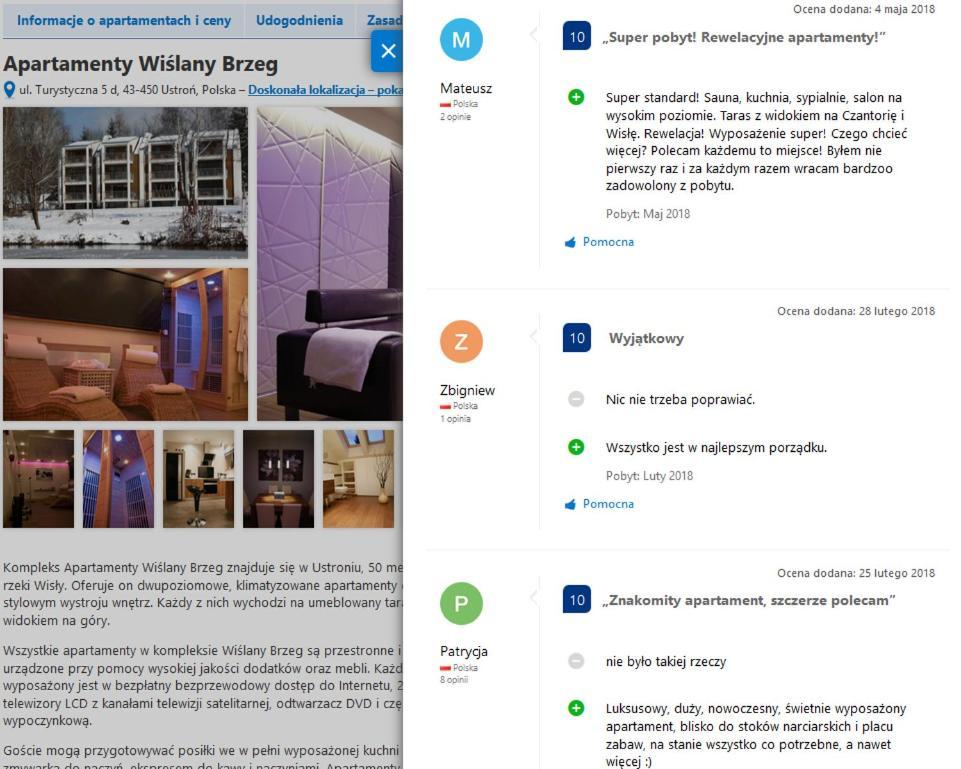 Apartamenty Wislany Brzeg Ustron Kültér fotó